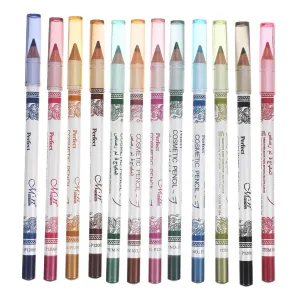 12 Eyeliner Pencil Set Liner Pen Lip Liner Waterproof Oilproof Portable Makeup Kit for Women