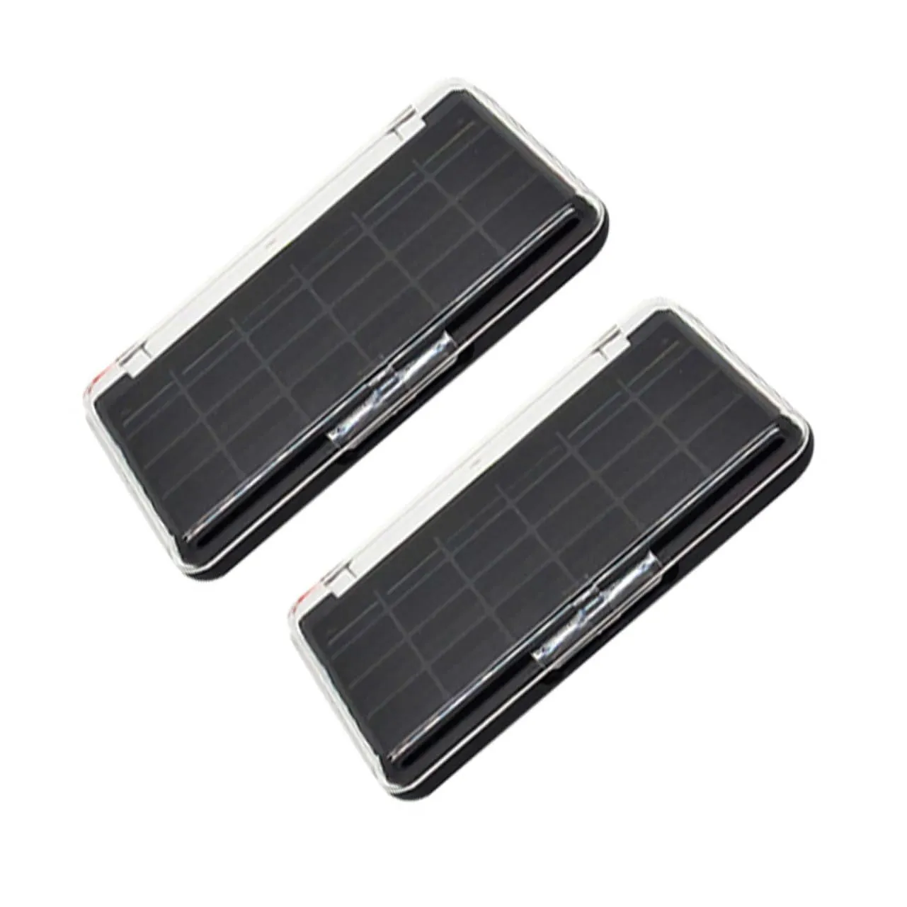 2pcs 24 Eye Shadow Tray Blush Lipstick Eyeshadow Clear Tray Magnetic Palette Loose Powder Containers Empty Cosmetic Cases Diy Cosmetic Pallet Cosmetic Container Valet Packing Box, Black