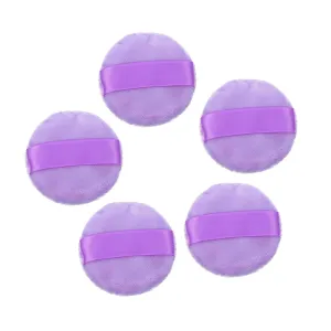 FRCOLOR 5Pcs Makeup Powder Puff Double Sided Design for Loose Powder Application Compact Easy to Use for Makeup Finish