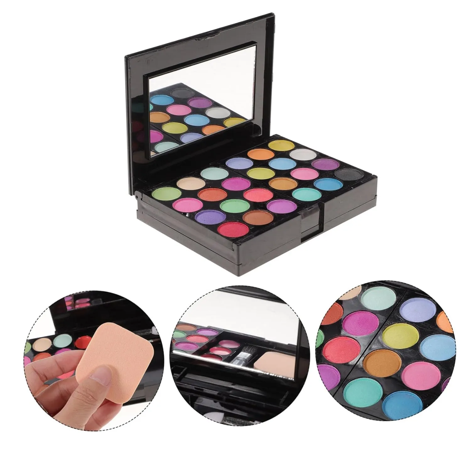 FRCOLOR Makeup Set Eyeshadows Lip Gloss Blushes Pressed Powders Versatile Cosmetics Kit for Skin and Vibrant Looks