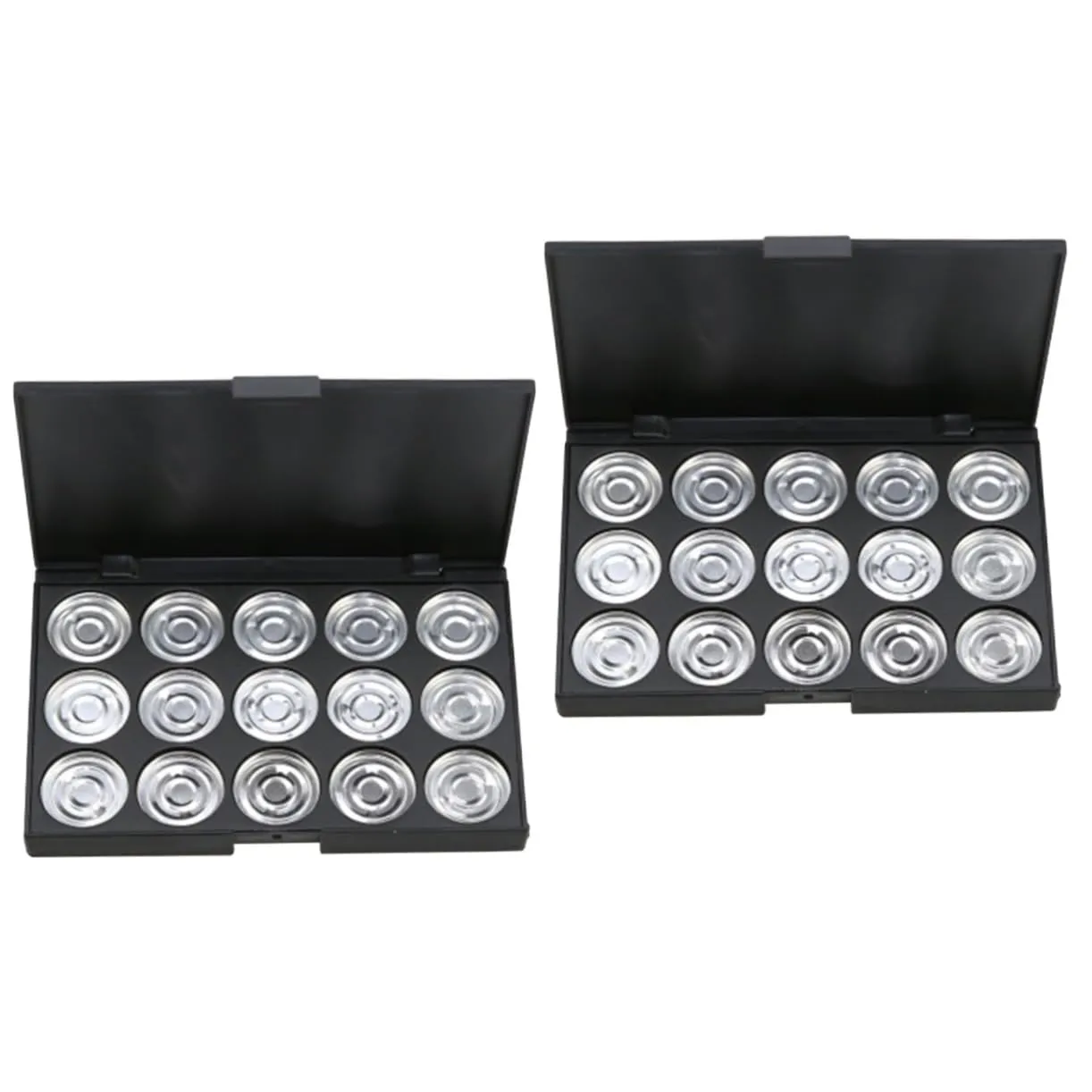 Hemoton 2pcs Empty Cosmetic Case Round Eyeshadow Organizer for Blush Powder Foundation Diameter Lightweight Space-saving for Practical Use