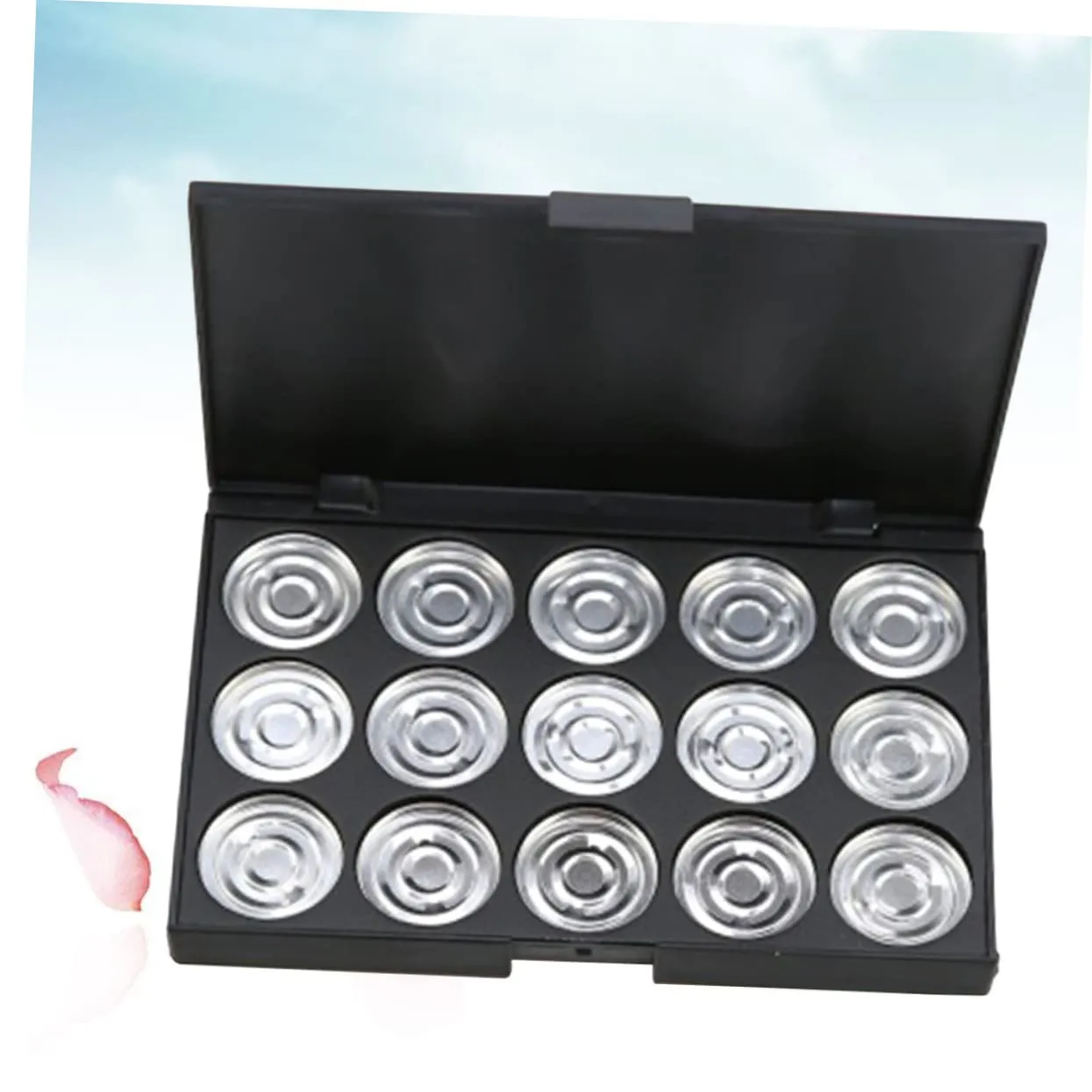 Hemoton 2pcs Empty Cosmetic Case Round Eyeshadow Organizer for Blush Powder Foundation Diameter Lightweight Space-saving for Practical Use