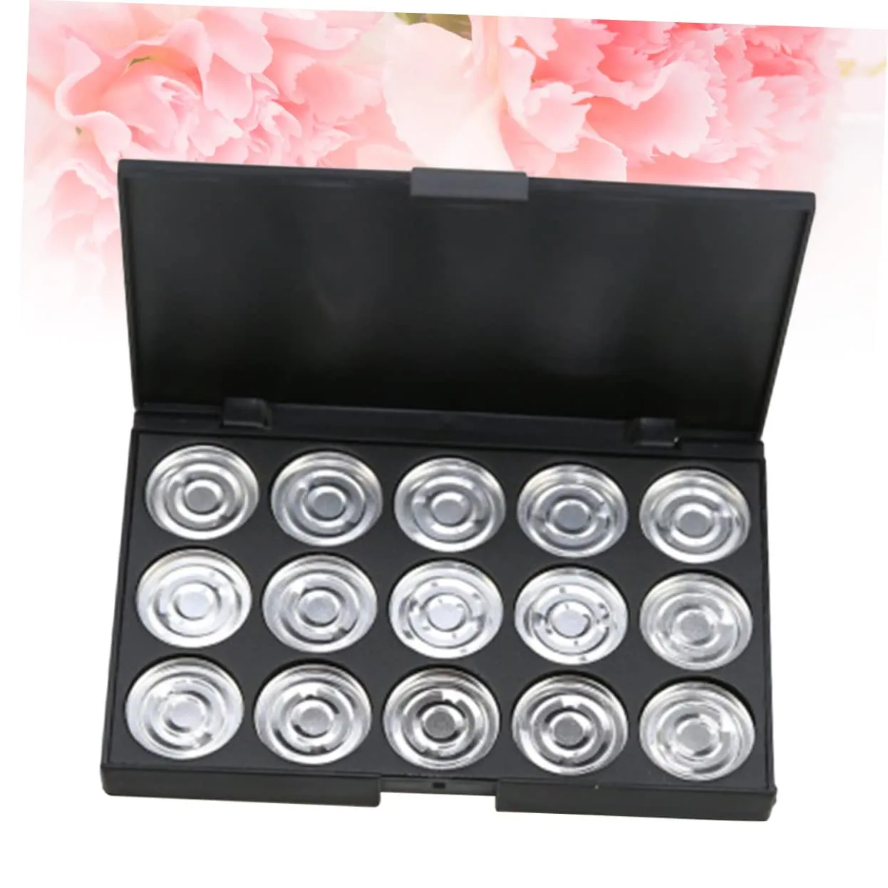 Hemoton 2pcs Empty Cosmetic Case Round Eyeshadow Organizer for Blush Powder Foundation Diameter Lightweight Space-saving for Practical Use