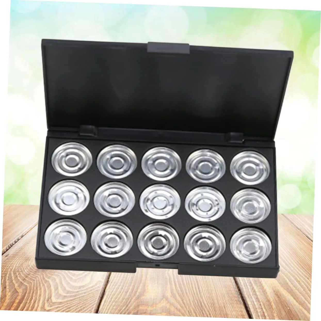 Hemoton 2pcs Empty Cosmetic Case Round Eyeshadow Organizer for Blush Powder Foundation Diameter Lightweight Space-saving for Practical Use