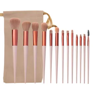 Makeup Brush Set Brush With Organizer Bag Beauty Tools Loose Powder Brush Foundation(D)(As shown,D)